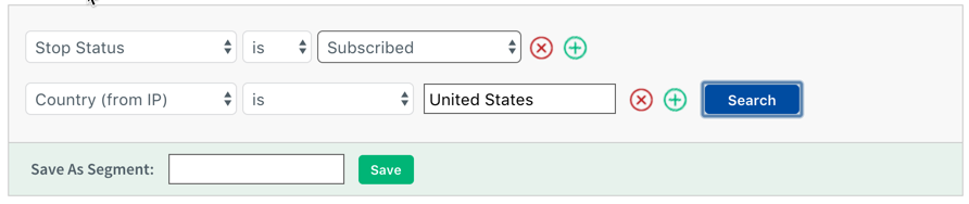 save search as segment
