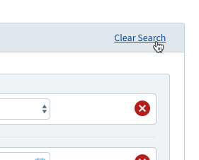 clear search button